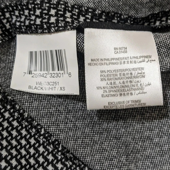 BCBGMaxAzria Pencil Skirt, Color Black/White Size XS - Picture 11 of 12